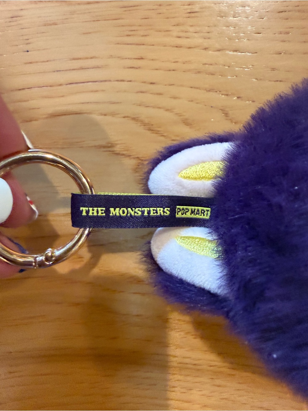 Labubu Purple Plush Monster Keychain with Gold Dress - Picture 2 of 5